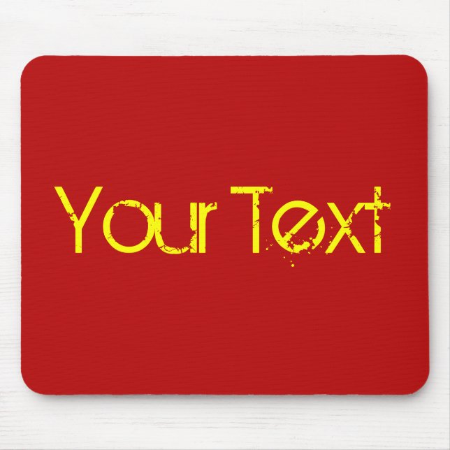Mousepad APENAS COR / vermelho + seu texto (Frente)