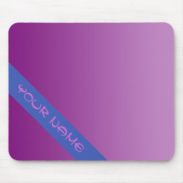 Mousepad APENAS gradações de COR - ameixa + seu nome (Frente)