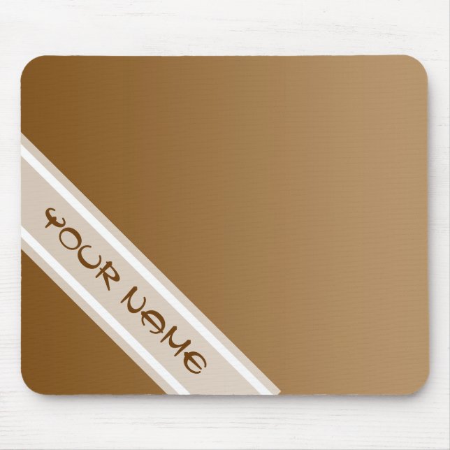 Mousepad APENAS gradações de COR - castanho + seu nome (Frente)