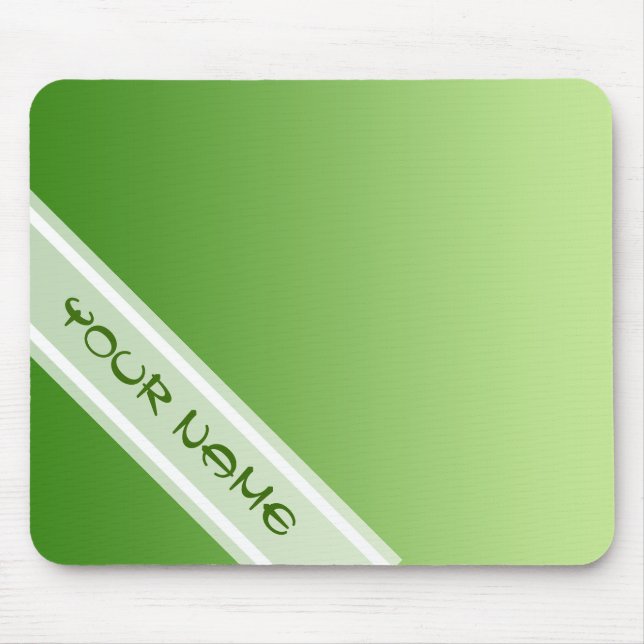 Mousepad APENAS gradações de COR - verde + seu nome (Frente)