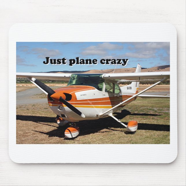Mousepad Apenas louco plano: Aviões de Cessna Skyhawk (Frente)