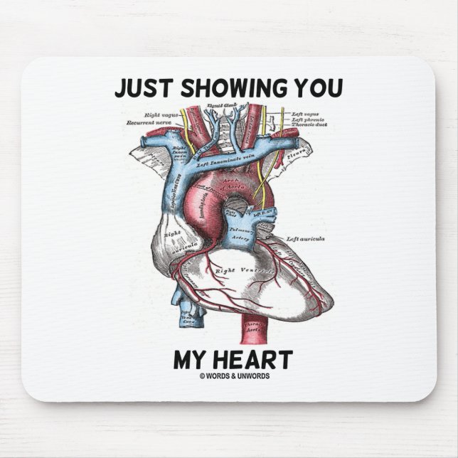 Mousepad Apenas Mostrando Meu Coração (Coração Anatômico) (Frente)