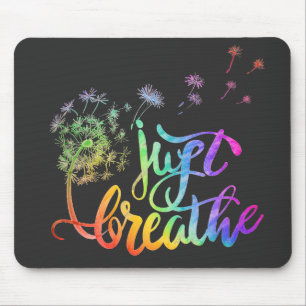 Mousepad Apenas respire sopro de dandelion no vento