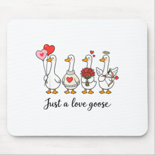 Mousepad Apenas Um Ganso De Amor Fofo Coração De Gansos Do 