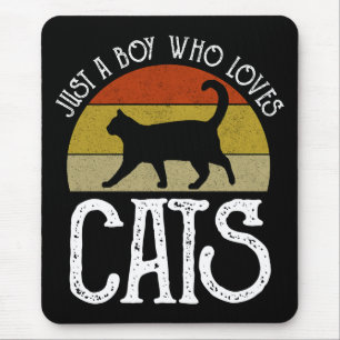 Mousepad Apenas um garoto que ama gatos