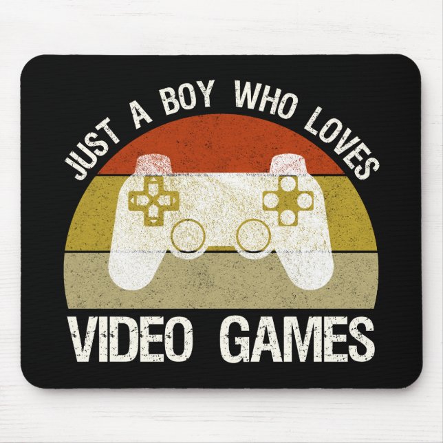 Mousepad Apenas Um Menino Que Ama Jogos De Vídeo (Frente)