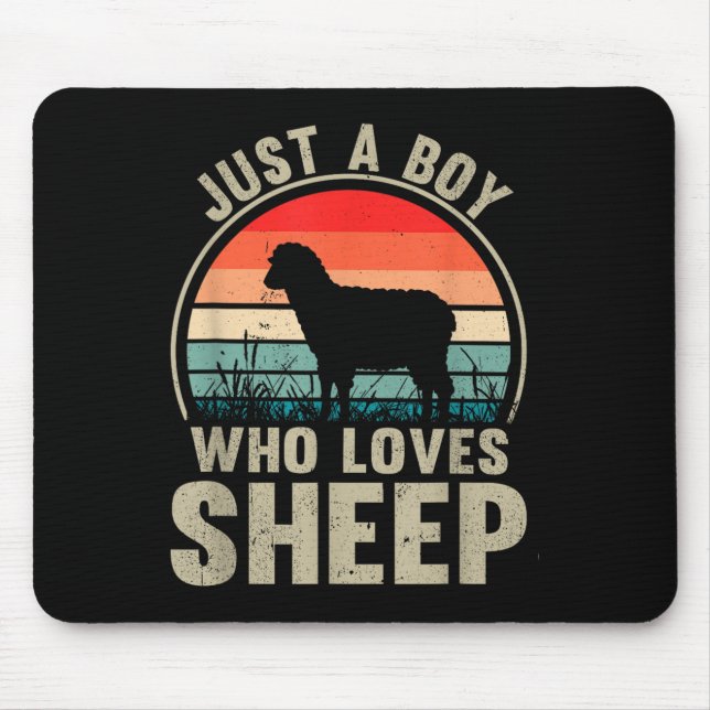Mousepad Apenas Um Menino Que Ama Ovelhas Recto Farmer Amor (Frente)
