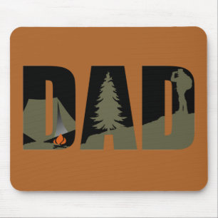 Mousepad apenas um pai que ama acampar e caminhar