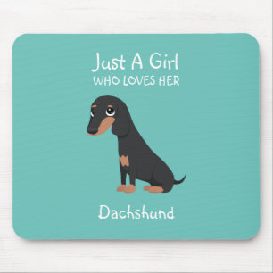 Mousepad Apenas uma garota que a ama Dachshund