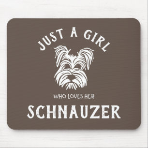 Mousepad Apenas uma garota que a ama Schnauzer