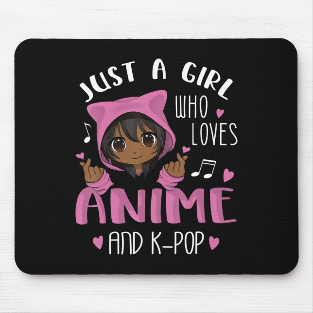 Mousepad Apenas uma garota que ama Anime e o Amer Pop afric (Frente)