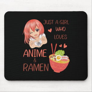 Mousepad Apenas uma garota que ama Anime e Ramen Japan Anim
