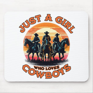 Mousepad Apenas uma garota que ama caubóis