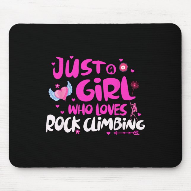 Mousepad Apenas Uma Garota Que Ama Escalada  (Frente)