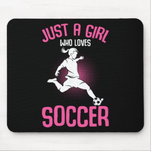 Mousepad Apenas Uma Garota Que Ama Futebol Garotas Jogadora