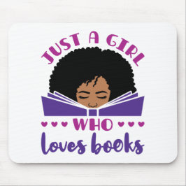 Mousepad Apenas uma garota que ama livros afro-americanos