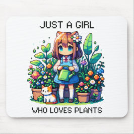 Mousepad Apenas uma garota que ama plantas