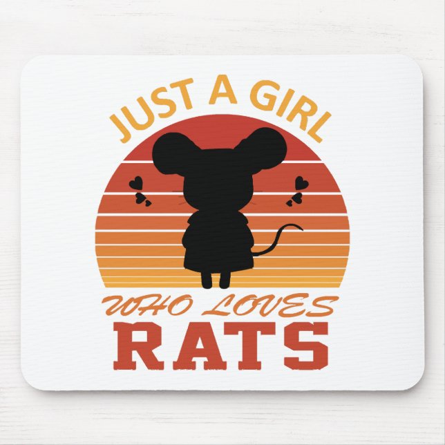 Mousepad Apenas uma Garota que Ama Ratos (Frente)