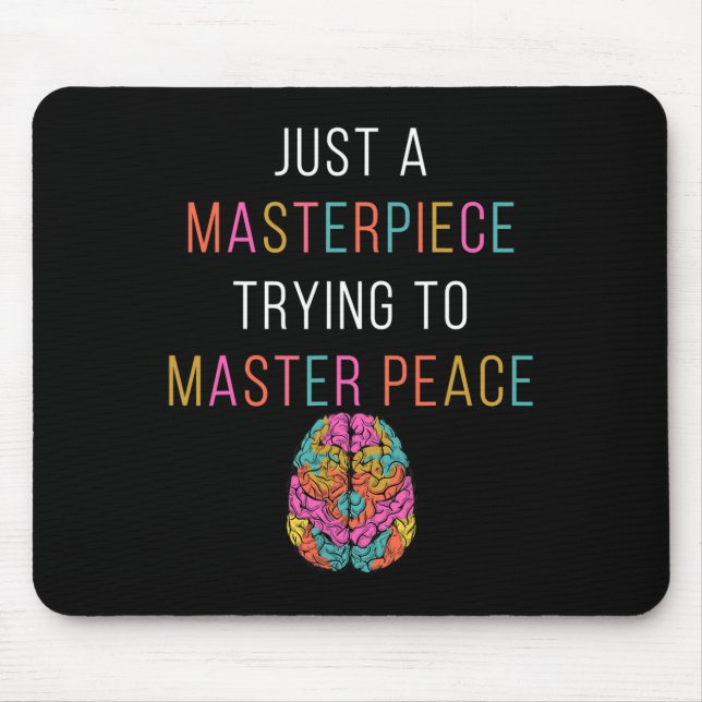 Mousepad Apenas Uma Matriz Mental Saúde Consciência Verde S (Frente)