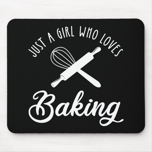 Mousepad Apenas Uma Menina Que Adora Baking (Frente)