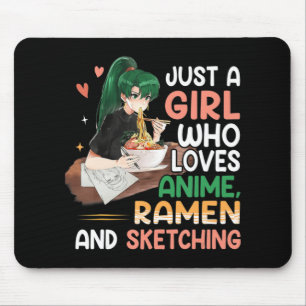 Mousepad Apenas Uma Menina Que Ama Anime Ramen E Esbofetean