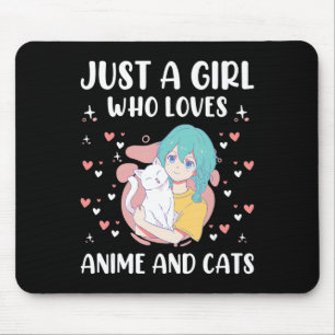 Mousepad Apenas Uma Menina Que Ama Animes E Gata Crianças B