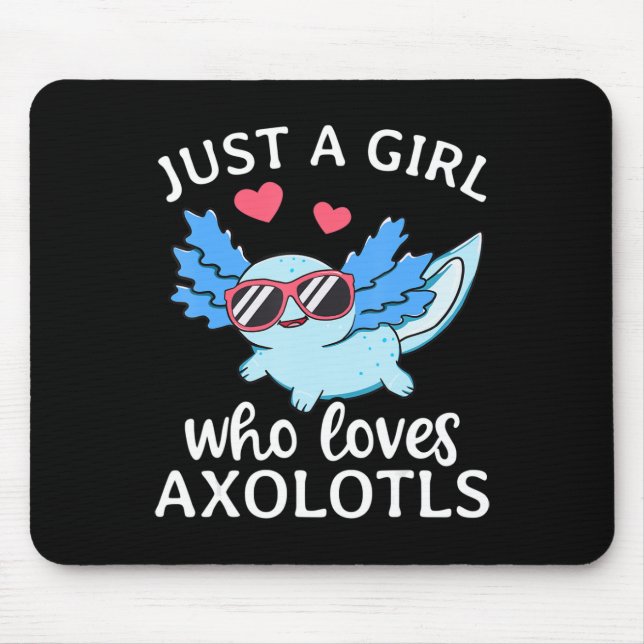Mousepad Apenas Uma Menina Que Ama Axolotls Anime Kawaii Cu (Frente)