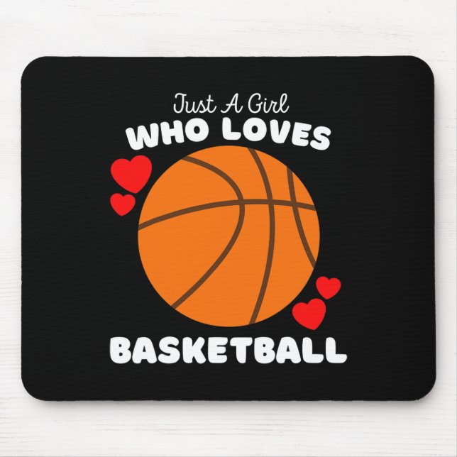Mousepad Apenas Uma Menina Que Ama Basquete - Bicho De Meni (Frente)