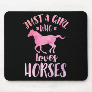 Mousepad Apenas Uma Menina Que Ama Cavalos Cavalos Andando 