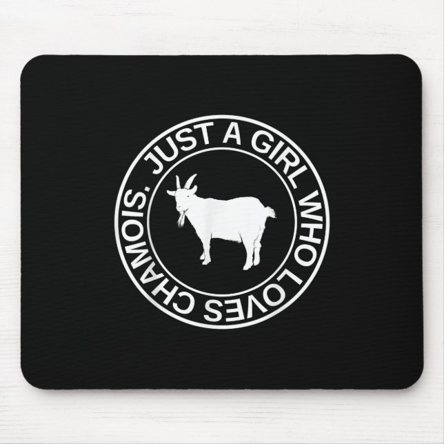 Mousepad Apenas Uma Menina Que Ama Chamois Presente Para As (Frente)