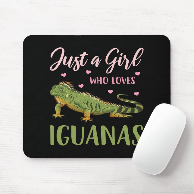 Mousepad Apenas Uma Menina Que Ama Iguanas (Com mouse)