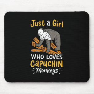 Mousepad Apenas Uma Menina Que Ama Macacos Capuchim