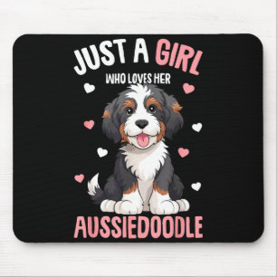 Mousepad Apenas Uma Menina Que Ama Seu Aussiedoodle Aussie