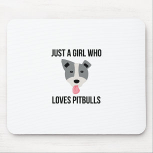 Mousepad Apenas uma menina que ame Pitbulls Pitbull