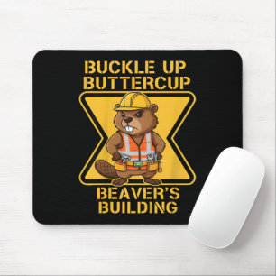 Mousepad Aperte o Cinto Borboleta Castor Meme de Segurança