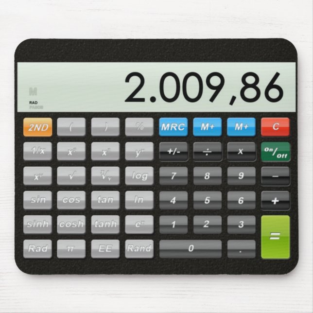 Mousepad Aplicativo de calculadora de bolso (Frente)