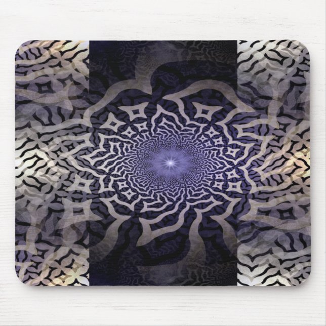 Mousepad APOFISIS - decoração fractal | violeta negra (Frente)