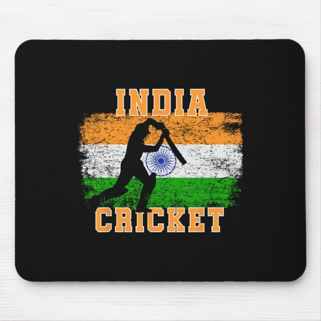 Mousepad Apoiadores do Críquete da Índia Fãs de Críquete da (Frente)