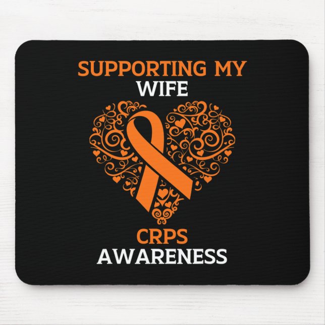 Mousepad Apoiando minha esposa RSD Mês de Consciência CRPS  (Frente)