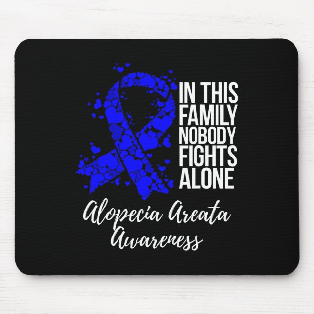 Mousepad Apoiar a Consciência Alopecia Areata (Frente)