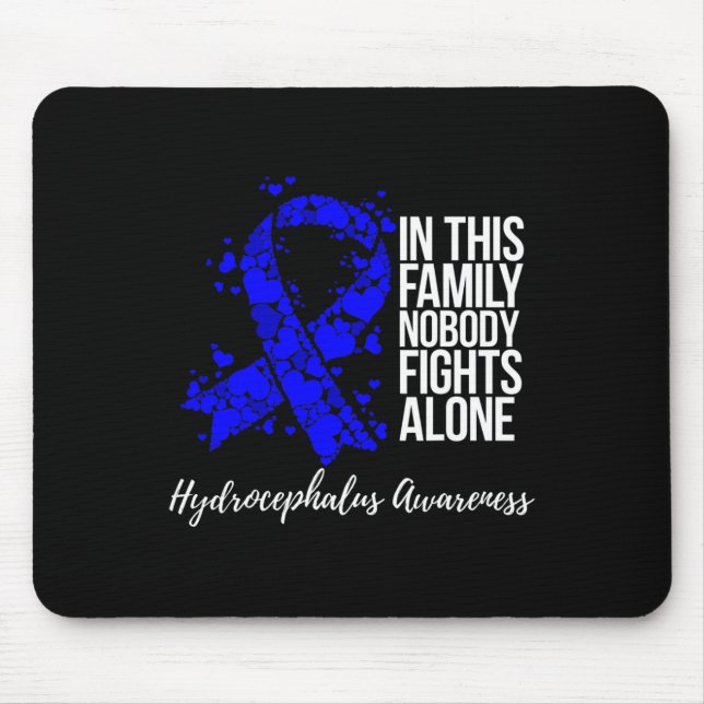 Mousepad Apoiar a Consciência da Hidrocefalia da Fita Azul (Frente)