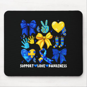 Mousepad Apoiar amor conscientização 321 dia síndrome de do