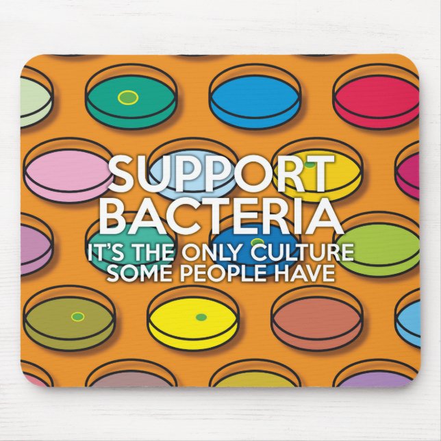Mousepad APOIE AS BACTÉRIAS Ciência Médica (Frente)