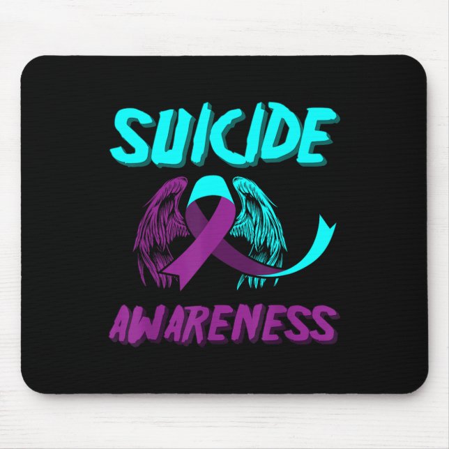 Mousepad Apoio à Consciência Suicida Asas Suicidas Prevençã (Frente)