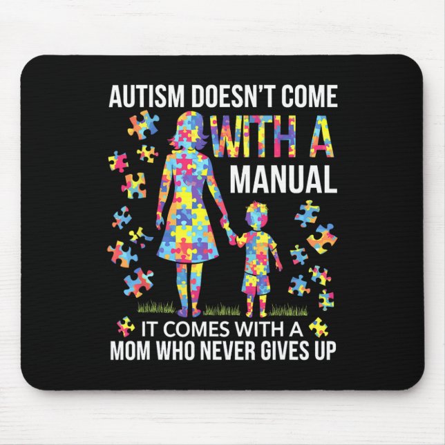 Mousepad Apoio à Mãe Autista para Mães Fortes  (Frente)