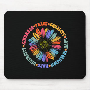 Mousepad Apoio à Paz Mundial Tipo de Roupa Floral de Girass
