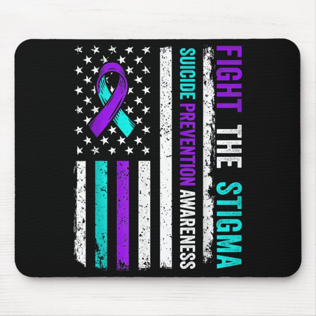 Mousepad Apoio à Prevenção Combater Estigma Conscientização (Frente)
