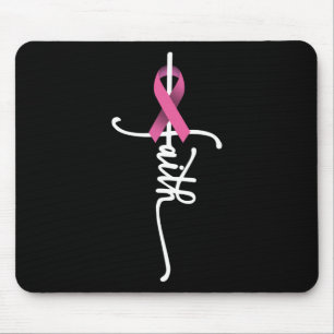 Mousepad Apoio à sensibilização do Cancer da Mama de Fé do