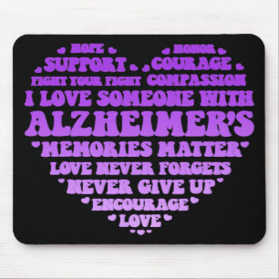 Mousepad Apoio ao Amor à Consciência Heimer Typografia Card