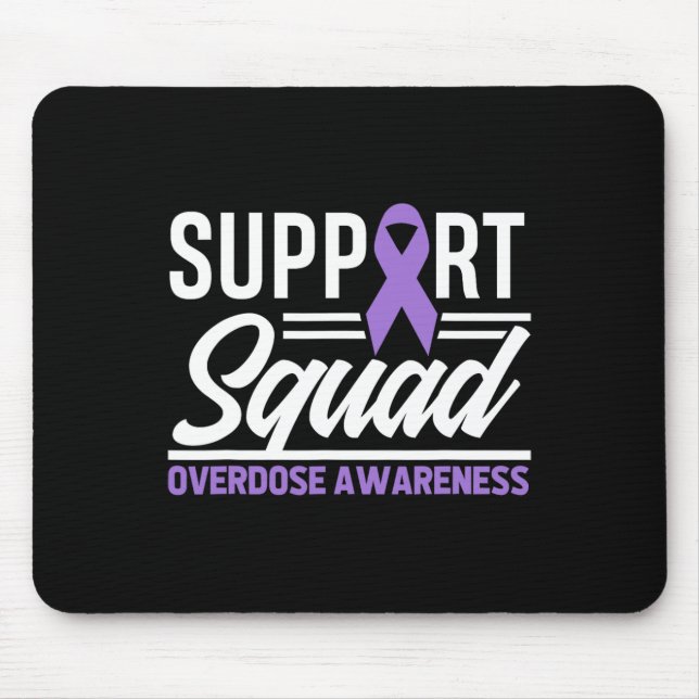 Mousepad Apoio Contra Overdose Conscientização Sobre Overdo (Frente)